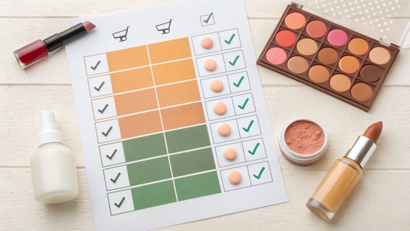 diagram showing interaction between cosmetic formula and packaging material