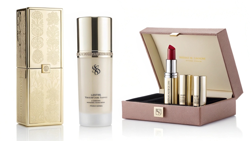 cosmetic products with varying levels of packaging investment