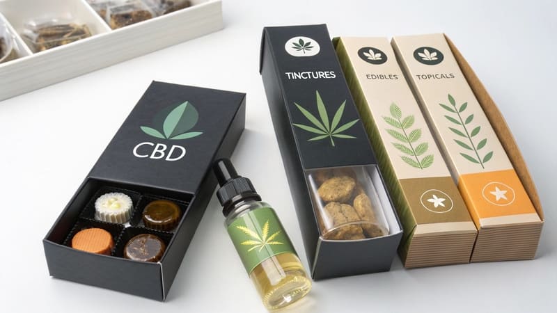 examples of custom CBD boxes for different products