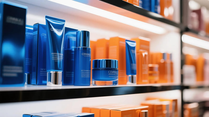 impactful cosmetic packaging on a retail shelf