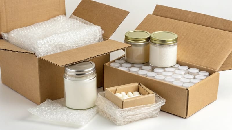 packaging glass cosmetic jars for shipping