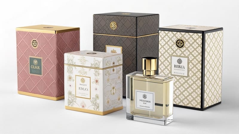 various stylish perfume packaging boxes