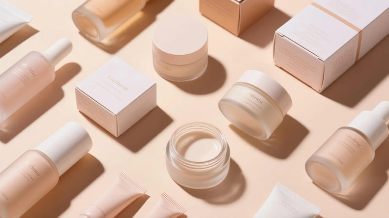 various components of cosmetic packaging including primary and secondary packaging