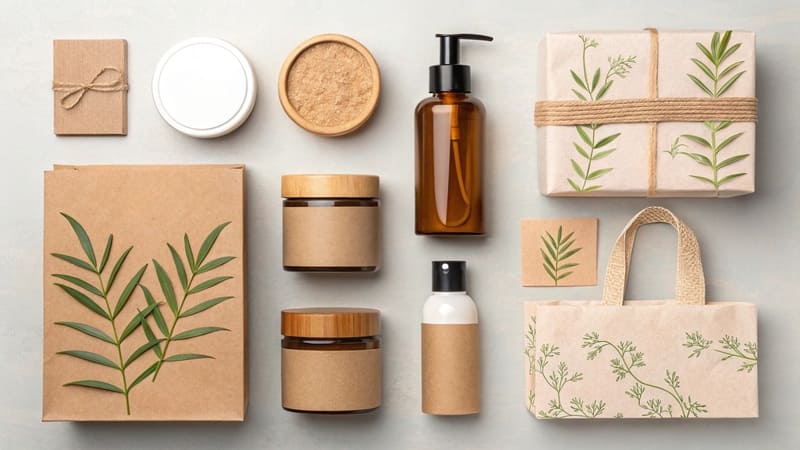 various materials suitable for handmade cosmetic packaging
