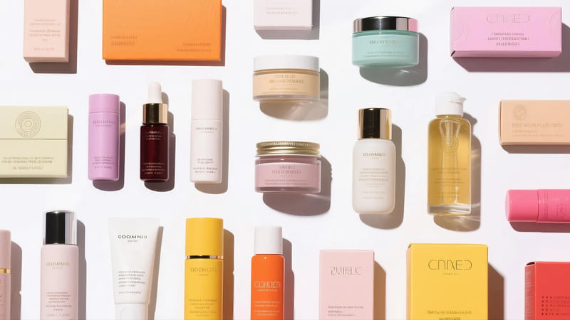 collage showcasing the wide variety of cosmetic packaging types