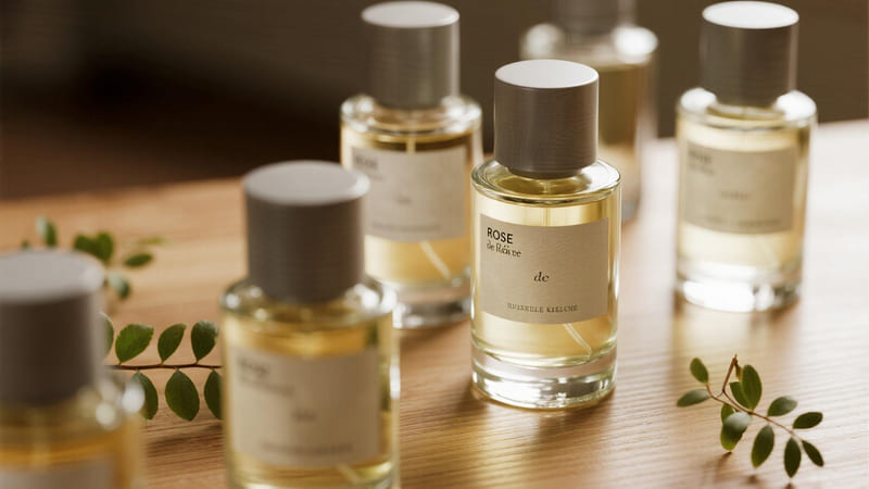 common standard perfume bottle sizes with ml and fl oz labels