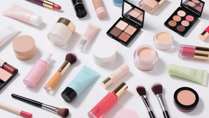 diverse array of cosmetic products