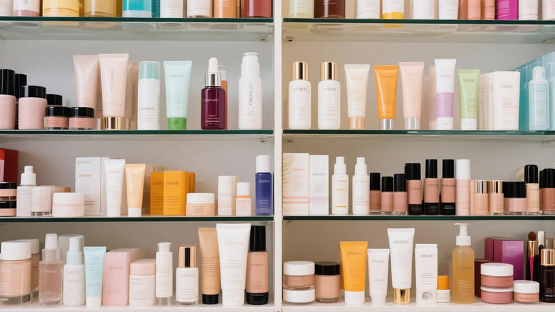 diverse range of cosmetics and personal care products