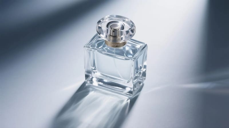 elegant perfume in a glass bottle