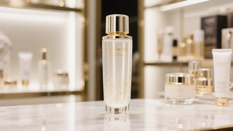 elements that define luxury skincare: premium ingredients, advanced science, elegant packaging, sensory experience