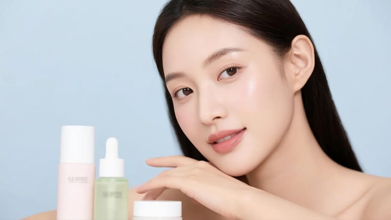 healthy, radiant skin as a result of using skincare products