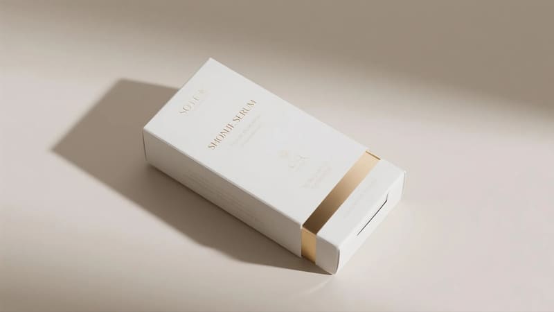 serum box made from ideal paperboard material with high-quality printing and finishes