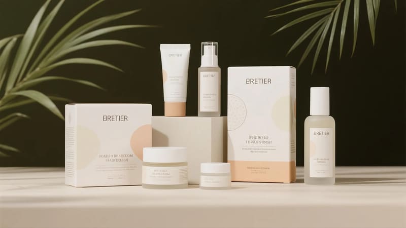 skincare products with protective and appealing packaging