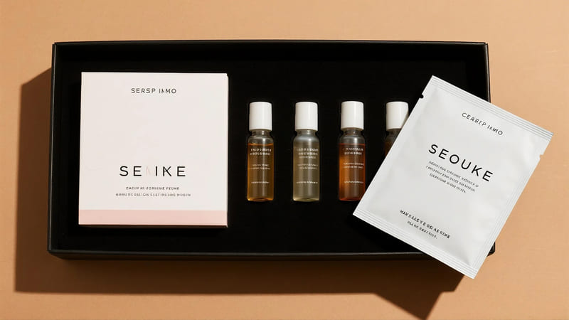 mini sample vials and sachets for serum