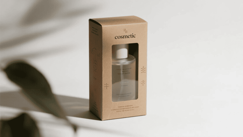 sleek, minimalist cosmetic packaging design