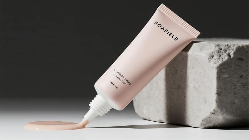 squeezable cosmetic tube with a long nozzle tip