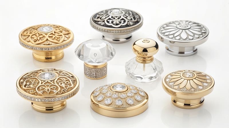 various stylish and luxurious perfume bottle caps